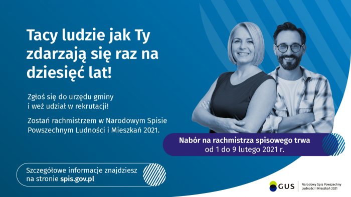 Miniaturka artykułu Nabór kandydatów na rachmistrzów spisowych do Narodowego Spisu Ludności i Mieszkań w 2021 r.