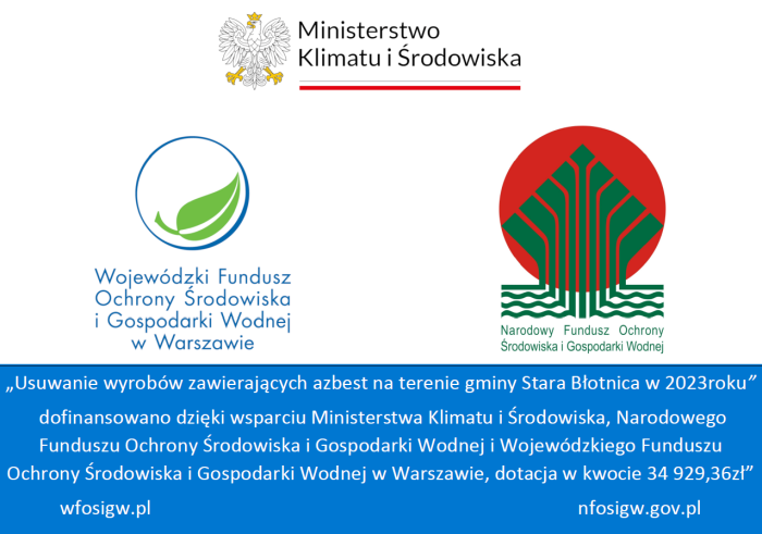 Miniaturka artykułu Usuwanie wyrobów zawierających azbest na terenie gminy Stara Błotnica w 2023 roku